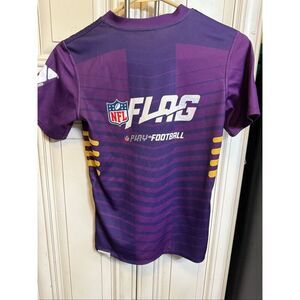 NFL Youth Vikings Football Short Sleeve Reversible Jersey Purple Yellow Small